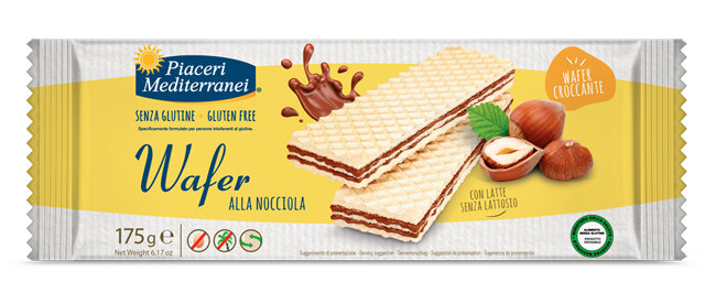 PIACERI MEDITERRANEI WAFER NOCCIOLA 175 G - Farmapanda Srl