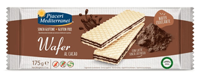 PIACERI MEDITERRANEI WAFER CACAO 175 G - Farmapanda Srl