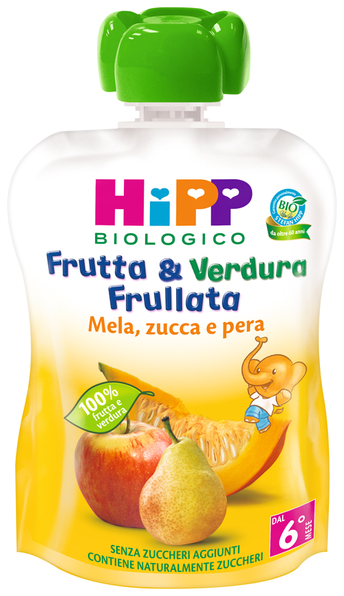 HIPP BIO FRUTTA & VERDURA MELA PERA ZUCCA 90 G - Farmapanda Srl