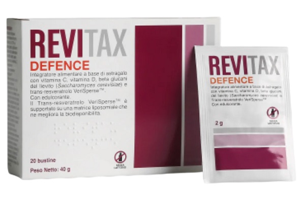 REVITAX DEFENCE 20 BUSTINE SENZA GLUTINE NATURALMENTE PRIVO DI LATTOSIO CON EDULCORANTE - Farmapanda Srl