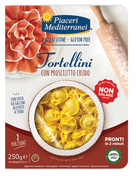 PIACERI MEDITERRANEI TORTELLINI PROSCIUTTO 250 G - Farmapanda Srl