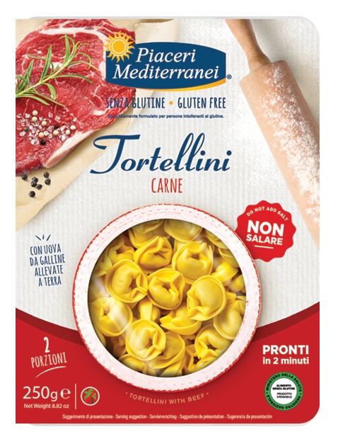 PIACERI MEDITERRANEI TORTELLINI CARNE 250 G - Farmapanda Srl