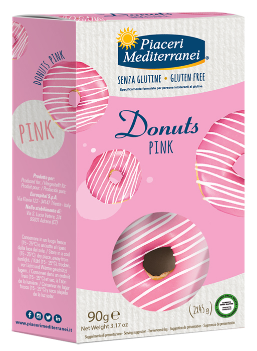 PIACERI MEDITERRANEI DONUTS PINK 90 G - Farmapanda Srl