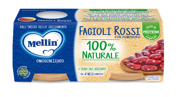MELLIN OMOGENEIZZATO FAGIOLI ROSSI 2 X 80 G - Farmapanda Srl