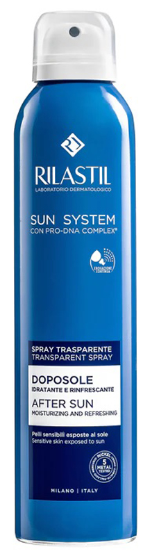 RILASTIL SUN SYSTEM DOPOSOLE SPRAY TRASPARENTE DOPOSOLE IDRATANTE E RINFRESCANTE 200 ML - Farmapanda Srl
