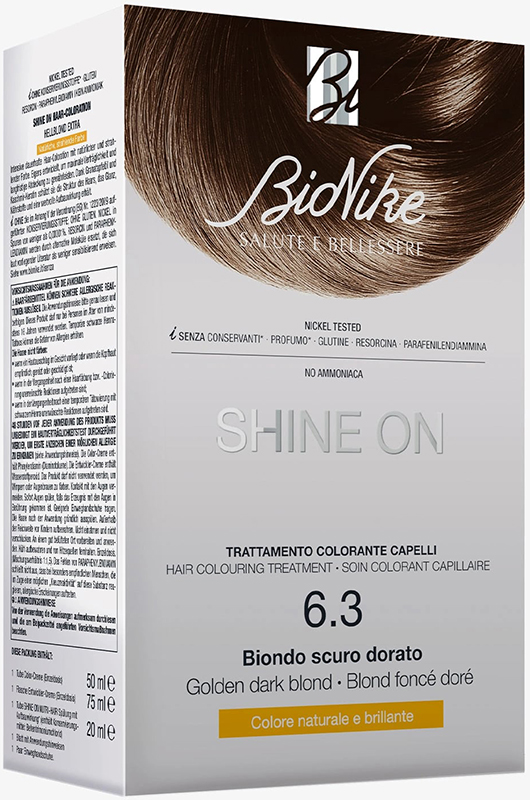 SHINE ON BIONDO SCURO DORATO 6,3 FLACONE 75 ML + TUBO 50 ML - Farmapanda Srl