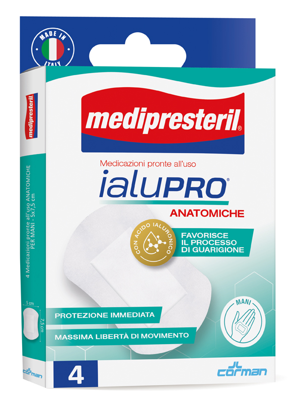 MEDIPRESTERIL IALUPRO MANI 5X7,5 CM 4 PEZZI - Farmapanda Srl