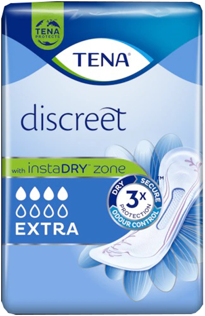 ASSORBENTE INCONTINENZA LEGGERA TENA DISCREET EXTRA 10 PEZZI - Farmapanda Srl