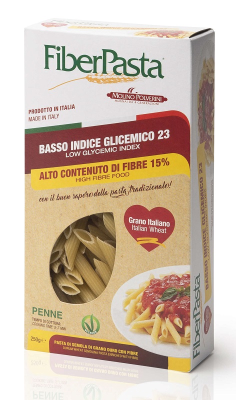 FIBERPASTA PENNE BASSO INDICE GLICEMICO 250 G - Farmapanda Srl