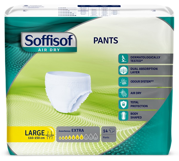 PANNOLONE SOFFISOF AIR DRY PANTS EXTRA L 14 PEZZI - Farmapanda Srl