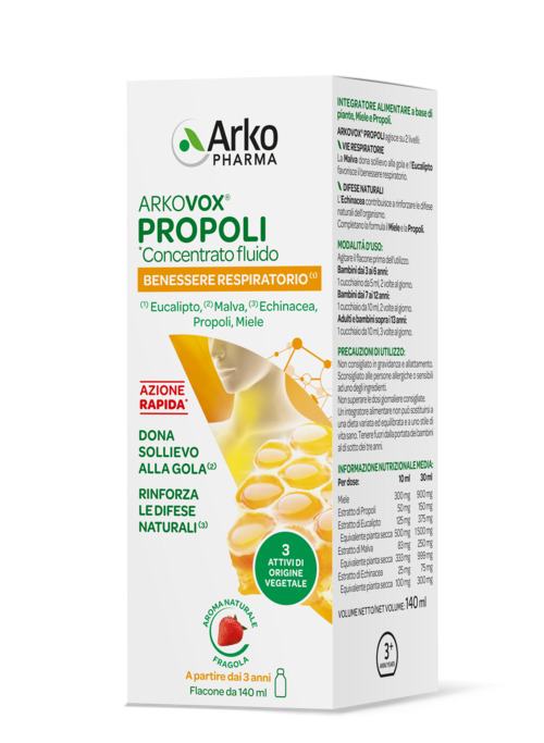 ARKOVOX PROPOLI CONCENTRATO FLUIDO 140 ML - Farmapanda Srl