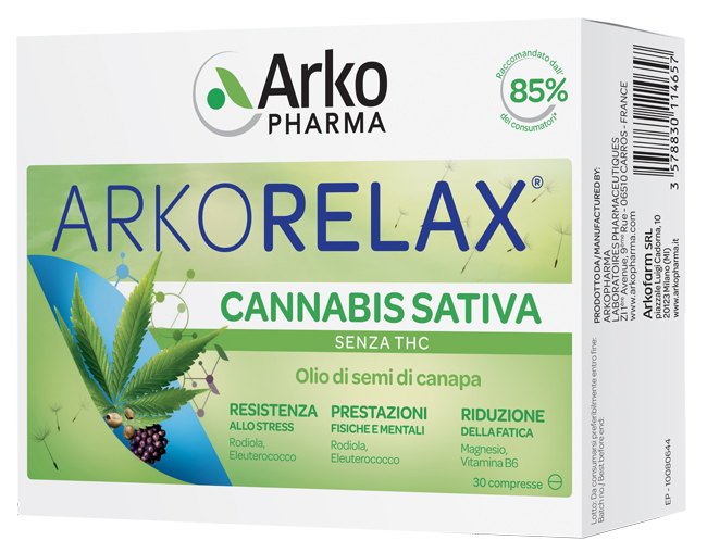 ARKORELAX CANNABIS SATIVA 30 COMPRESSE - Farmapanda Srl
