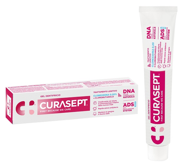 CURASEPT GEL DENTIFRICIO ADS DNA TRATTAMENTO LENITIVO 75 ML - Farmapanda Srl
