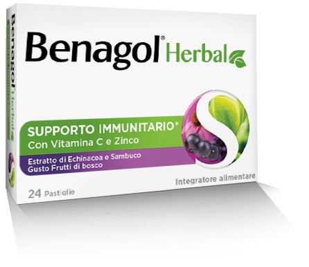 BENAGOL HERBAL FRUTTI DI BOSCO 24 PASTIGLIE - Farmapanda Srl
