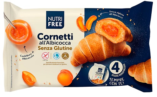 NUTRIFREE CORNETTI ALBICOCCA 4X60 G - Farmapanda Srl