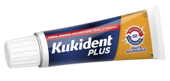 KUKIDENT PLUS DOPPIA AZIONE CREMA ADESIVA DENTIERE 40 G - Farmapanda Srl
