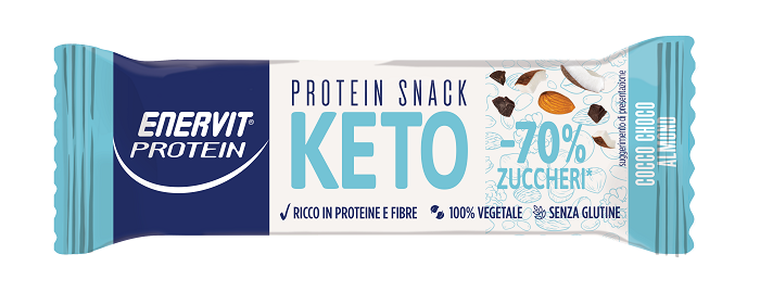 ENERVIT PROTEIN KETO SNACK COCCO CHOCO ALMOND 35 G - Farmapanda Srl