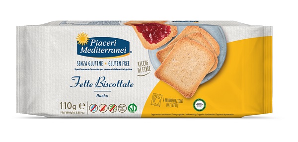 PIACERI MEDITERRANEI FETTE BISCOTTATE 110 G - Farmapanda Srl