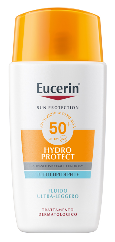 EUCERIN SUN FACE HYDRO PROTECT FLUIDO ULTRA LEGGERO SPF50+ 50 ML - Farmapanda Srl