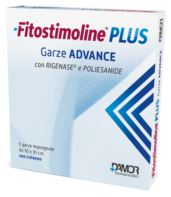 FITOSTIMOLINE PLUS GARZE ADVANCE IMPREGNATE 10X10 CM 5 PEZZI - Farmapanda Srl