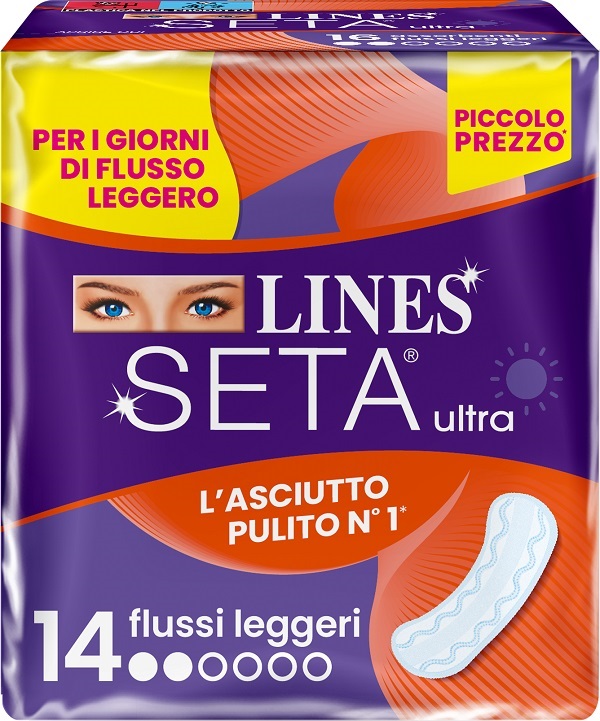 LINES SETA ULTRA ASSORBENTI LEGGERO DWCT 14 PEZZI - Farmapanda Srl