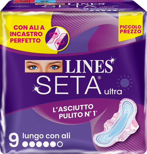 LINES SETA ULTRA ASSORBENTI LUNGO ALI DWCT 9 PEZZI - Farmapanda Srl