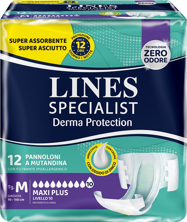 PANNOLONE MUTANDINA LINES SPECIALIST DERM AP M 12 PEZZI - Farmapanda Srl