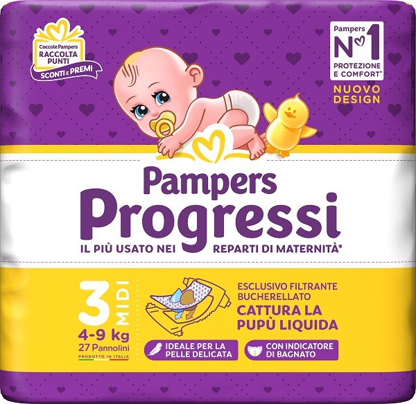 PAMPERS PROGRESSI MIDI 27 PEZZI - Farmapanda Srl