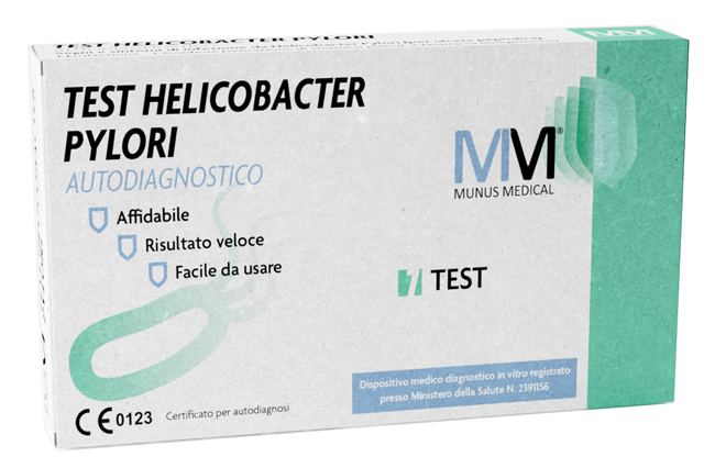 MUNUS MEDICAL TEST AUTODIAGNOSTICO ANTIGENE HELICOBACTER PYLORI - Farmapanda Srl