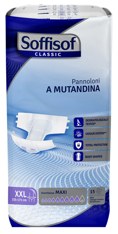 PANNOLINO MUTANDINA MAXI XXL CLASSIC SOFFISOF 15 PEZZI - Farmapanda Srl