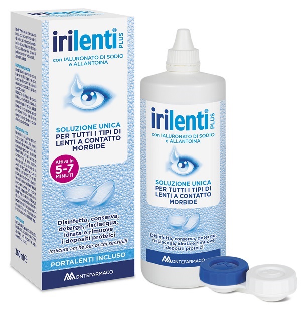 SOLUZIONE UNICA PER LENTI A CONTATTO IRILENTI 360 ML + PORTALENTI - Farmapanda Srl