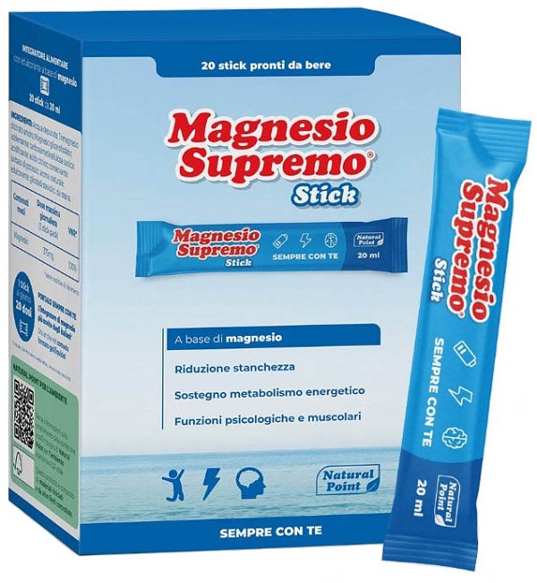 MAGNESIO SUPREMO 20 STICK DA 20 ML - Farmapanda Srl