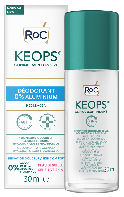 ROC KEOPS DEODORANT ROLL ON 0% ALUMINIUM 30 ML - Farmapanda Srl