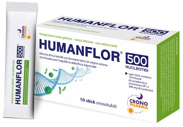 HUMANFLOR 500 NUCLEOTIDI 10 STICK OROSOLUBILI DA 1,5 G - Farmapanda Srl