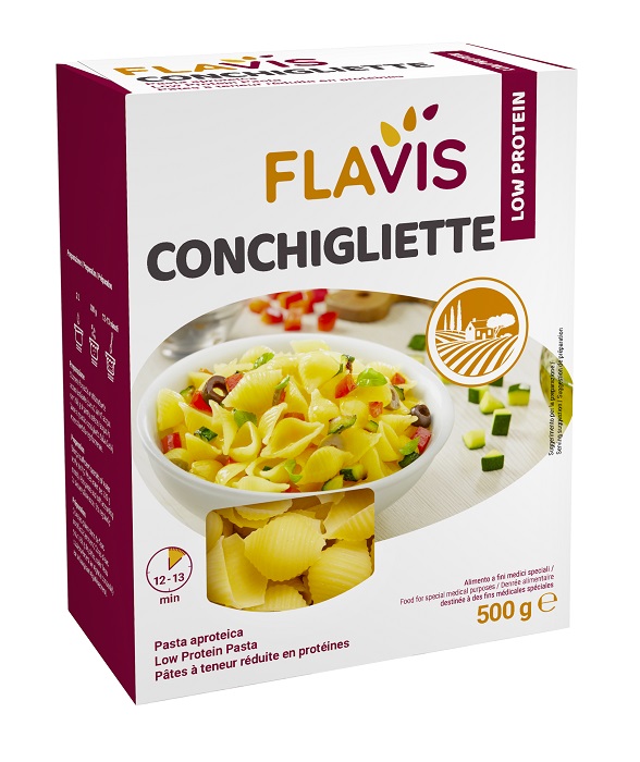 FLAVIS CONCHIGLIETTE APROTEICHE 500 G - Farmapanda Srl