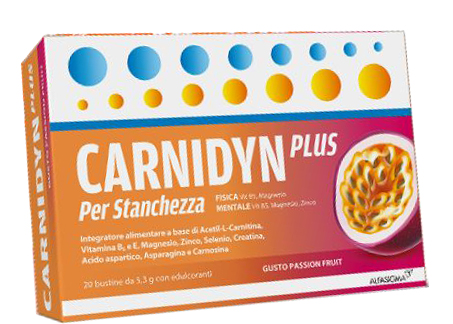CARNIDYN PLUS 20 BUSTINE DA 5,3 G GUSTO PASSION FRUIT - Farmapanda Srl