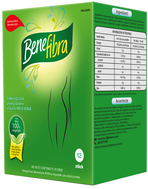 BENEFIBRA LIQUIDA 12 STICK DA 30 ML - Farmapanda Srl